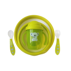 Набор детской посуды (зеленый)