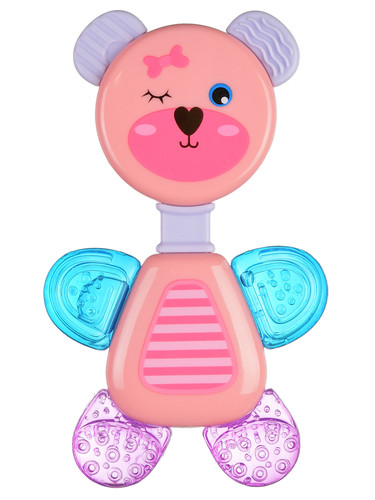 Прорезыватель Flexy Bear с дистиллированной водой (розовый)