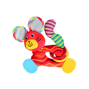 Мягкая игрушка с прорезывателем и погремушкой Bright friend (мышка)