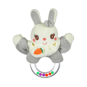 Мягкая игрушка с погремушкой Кролик (серый)