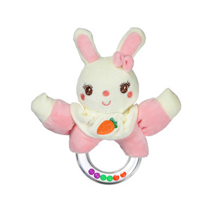 Мягкая игрушка с погремушкой Кролик (розовый)